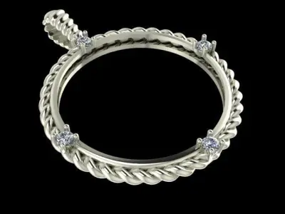 pendant and earring 3D print model