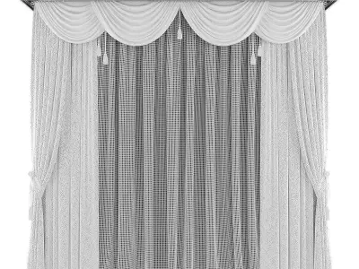 Curtains581 Low-poly 3D model