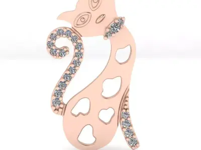 free cat jewelry pendant stl 3dm free Free 3D print model