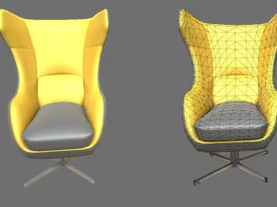 HQ Modern Style Furniture Pack Low-poly 3D model