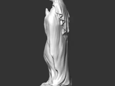 Virgin Mary Statue V2 3D print model 3D print model