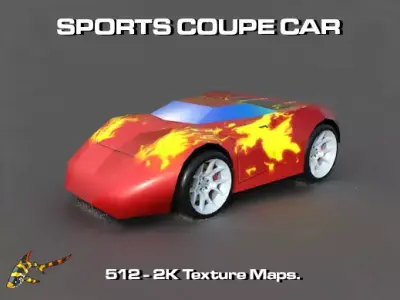 SPORTS COUPE CAR Low-poly 3D model