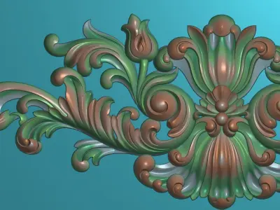 classic leaves 3D print model