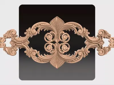 Carved decor ornament for cnc 31 3D model