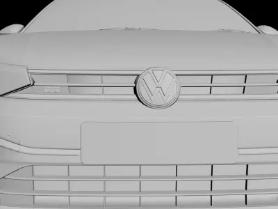 Volkswagen virtus gt Low-poly 3D model