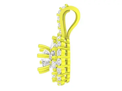 Luxury Korean Style Diamond Pendant for Women A7143 3D print model