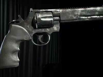 PBR - Tactical 357 Revolver - Game-Ready 3D Asset Low-poly 3D model