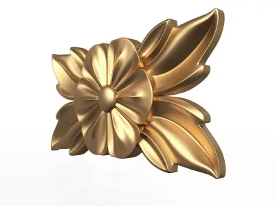 Rosette Carved Decoration CNC 013 Low-poly 3D model