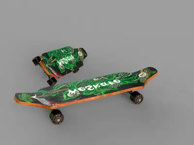 3D   skating-board Low-poly 3D model