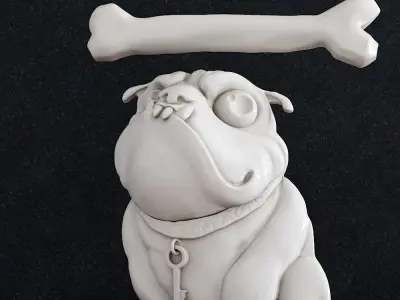 Dog bulldog 3D print model