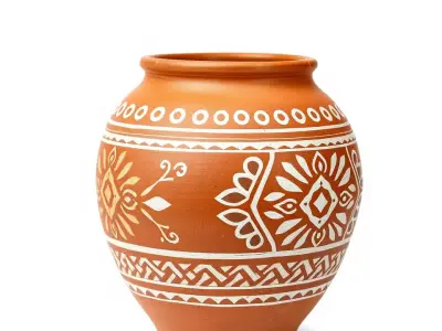 Decorative Terracotta Pot model pack Low-poly 3D model