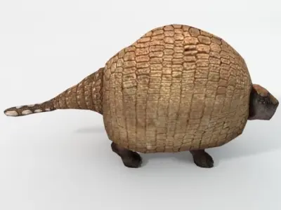 Gliptodonte armadillo Low-poly 3D model