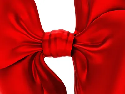 Ribbon Bow realistic 3D model