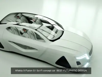 Best Affekta concept futuristic anti gravity cars 3D Model Pack