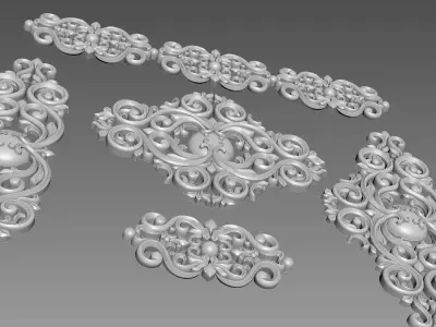 Decors for furniture 3D model