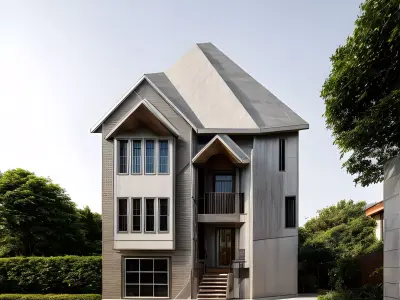 Modern house in Revit 3D model