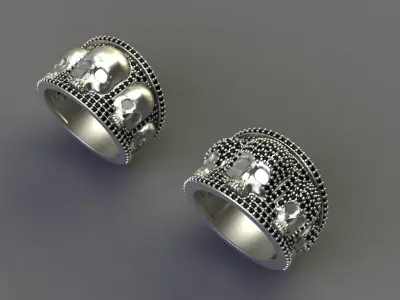 Skull Ring 3D print model