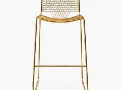 Golden Chair Set 3D Model Collection