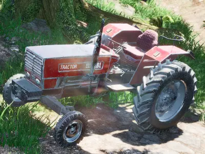 Tractor v1 - Unreal Engine Project Low-poly 3D model