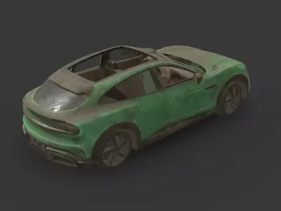 Abandoned Car - Xiaomi YU7 2025 Low-poly 3D model