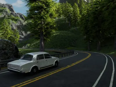 Highway Scene 3D model