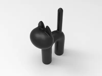 Saku Cat Low-poly 3D model