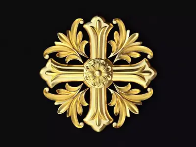 Central decor ornament for furniture 3D model 423
