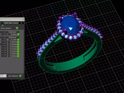 minimal oval hallow solitaire 3D print model