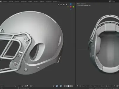 Defunct Football Helmet 3D print model
