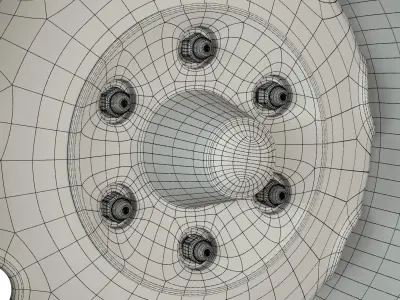 American 1971 Classic Rim and classic bf goodrich tire 3D model