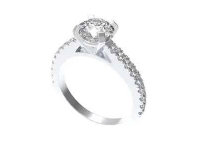 Engagement Ring  STL File Format ready For 3D Printing - CC65 3D print model