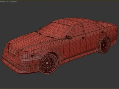 Toyota mark 2 Low-poly 3D model
