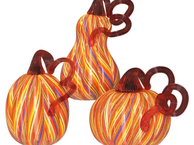 Glass pumpkins 3D model
