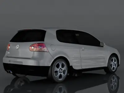 Volkswagen Golf GTI Low-poly 3D model