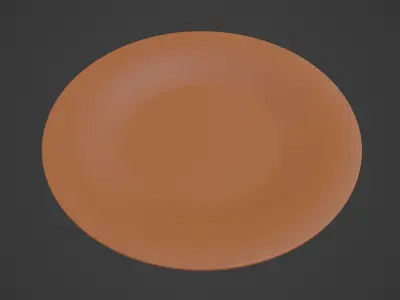 Disposable Plastic Plate B 05 Low-poly 3D model