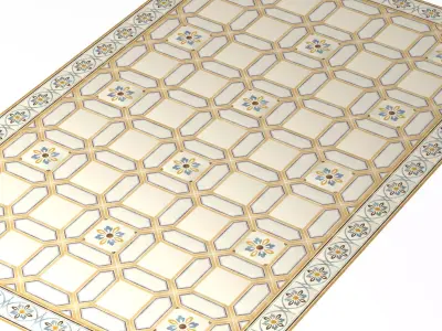 Tiles set Cir VIA EMILIA Floor tile layout 3D model
