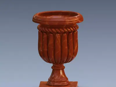 Garden urn planter02 B 3D model