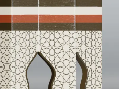 Moroccan star table 3D model