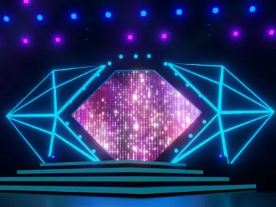  Concert stage 3D model