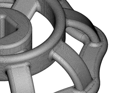 Plastic Gate Valve Handle Wheel Toy 3D model