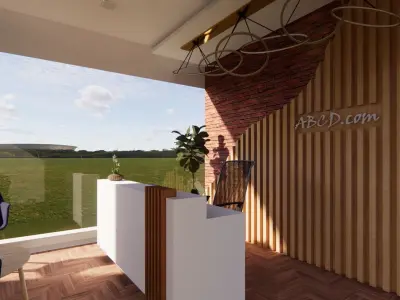 Office Reception Area 3D model