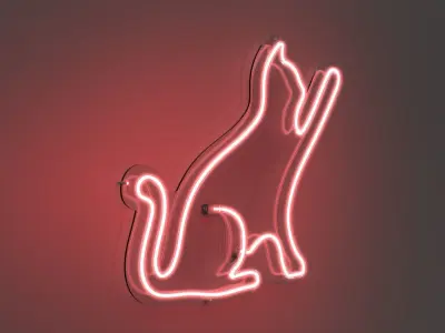 Cat 3 - Neon Sign 3D model