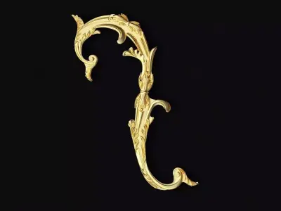 Central decor ornament for furniture 3D model 30