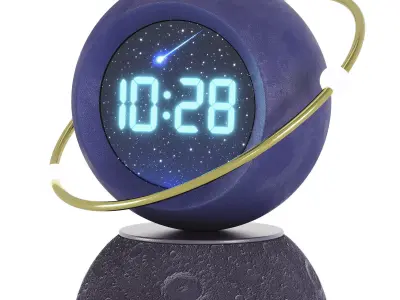 Childrens table clock Low-poly 3D model