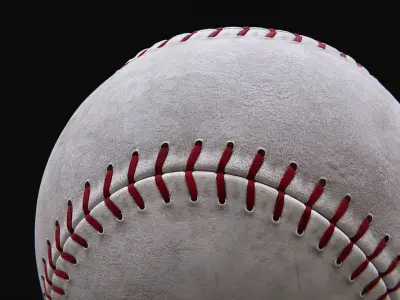 Baseball balls with textures 3D model