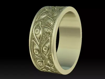 many eyes Ring 3D print model