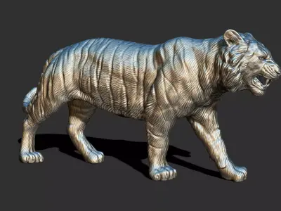 Tiger walking 3D print model