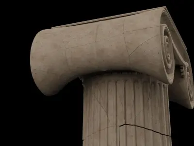 Ionic capital ruins 3D model