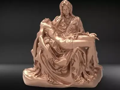 La Pieta Michelangelo  Holy Mary and Jesus Christ 3D model
