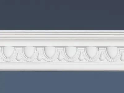 Decorative Crown Molding 3D model 12